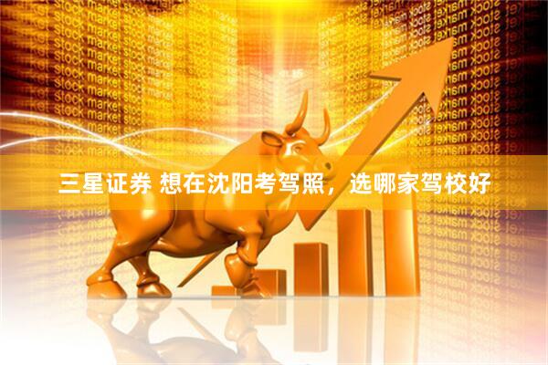 三星证券 想在沈阳考驾照，选哪家驾校好