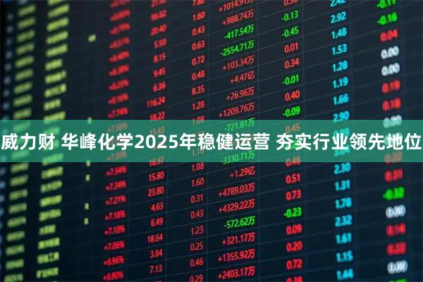 威力财 华峰化学2025年稳健运营 夯实行业领先地位